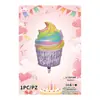 Decoraciones de Globos para Fiesta de Cumpleaños Papel de Aluminio Cono de Helado Cupcake Cumpleaños de Dibujos Animados Transfronterizo