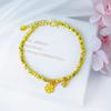 Joias Ouro Quebrado Trevo de Quatro Folhas Pulseira Feminina Luxo Leve Sensação de Alta Qualidade Contas de Ouro Olho de Gato Pulseira Elástica Sha Jin Longa Duração