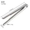 Pinzas para hielo de barra de acero inoxidable 304 engrosado, pinzas de cocina para servir frutas en casa, pinzas para comida y barbacoa estilo coreano