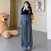 Conjunto de Maternidad Otoño/Invierno 2026: Mono Elegante Ajustable con Camisa Base de Manga Acampanada, Conjunto de Dos Piezas para Mujeres Embarazadas