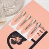 Coração de menina Traceless Hairpin coreano ins Cyber Celebrity Headwear Side Clip Bangs Side Clip One-Word Hairpin Duckbill Clip Clip