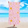 Toalha de Praia de Microfibra Amazon Toalha Esportiva Absorvente Estampa Digital de Flamingo Xale para Adulto