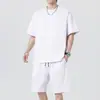 Traje deportivo para hombre para correr y fitness, conjunto de entrenamiento de dos piezas, secado rápido, para carreras matutinas y vespertinas, nueva ropa deportiva casual de verano para hombre