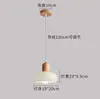 Luminária pendente pequena de madeira minimalista para mesa de jantar, balcão de bar, quarto de hospedagem, cabeceira, luminária pendente de vidro de madeira maciça, decoração de casa nórdica