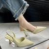 Hermosos Zapatos de Tacón Alto para Mujer, Nuevo Estilo Primavera y Verano 2026, Tacones de Aguja, Diseño de Nicho, Elegantes Sandalias de Punta Cerrada para Verano