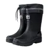 Botas de lluvia clásicas grises estilo coreano con cordón, cortavientos, de media pantorrilla, botas de vadeo para exteriores, botas de goma de moda, botas para pesca y agua de marea