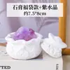 Caja de aromaterapia de yeso de cristal natural, piedra difusora sin llama, yeso para colorear DIY, adorno de piedra de cristal pintado