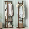 Perchero Simple de Piso para el Hogar Colgador Vertical Sala de Estar Dormitorio Pequeño Estante de Almacenamiento Multifuncional