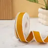 Fita de Veludo para Plantação de Borda Crua de Chenille Dupla Face Coreana 2,5cm Laço para Buquê Tira para Embalagem de Caixa de Presente para Assar