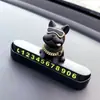Placa de Matrícula Temporal Creativa para Coche, Dispositivo de Pantalla de Número de Teléfono en el Coche, Diseño de Perro de Lujo + Señal de Estacionamiento
