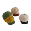 2026 Nova Boné de Baseball Color Block Infantil Versátil Simples Fino Chapéu de Sol para Exterior Top Macio Boné Bico de Pato