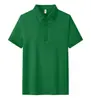 Camisa de publicidad para hombre y mujer, 240 g, 32 hilos, algodón mercerizado puro Sorona, cuello doble liso, cuello camisero, ropa de trabajo