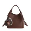 Bolsa de Cubo Retro Portátil para Mujer Primavera 2026, Nueva Bolsa Grande de Hombro Cruzada, Bolso Versátil Casual para el Trabajo