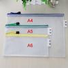 Bolsa para documentos A4A5A6 material de malla transparente almacenamiento bolsa con cremallera bolsa para papeles de examen de estudiante bolsa gruesa impermeable de gran capacidad