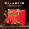 Manzana de Cerámica Esmaltada 'Paz y Alegría' Manualidades Adornos Regalos de Alta Gama para Inauguración de Casa, Nuevo Hogar, Ceremonia de Apertura, Regalos de Boda