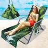 Fornecimento Exclusivo Transfronteiriço de Capas para Cadeiras de Praia de Microfibra, Série de Folhas Estampadas Digitalmente em 3D, A partir de Uma Peça