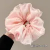 Scrunchie de rede retrô de alta qualidade, elástico de cabelo versátil oversized estilo coreano, acessório de cabelo de alta elasticidade para outono e inverno