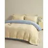Nuevo conjunto de cuatro piezas de estilo simple con cinta de borde ancho de terciopelo de leche cálido engrosado