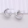 Nuevos pendientes de botón con forma de C galvanizados para el pulgar, pendientes de nicho acrílicos sencillos personalizados, joyería para las orejas para mujeres