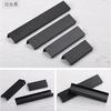 Herrajes para el hogar Aleación de aluminio Manija invisible Gabinete Armario Cajón Puerta de gabinete Manija oculta Manija con sellado de borde Diseño invisible