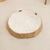Cama de Verano para Gato Temu de Comercio Exterior con Hierba Tejida y Cuerda de Algodón, Rascador Integrado, Duradera y que No Suelta Pelo, Esterilla Redonda de Ratán