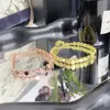 Versa Acessível Luxo High-End Colmeia Incrustada Imitação de Moissanita Pulseira Rombus Geométrico Colmeia Precisão Pulseira de Luxo