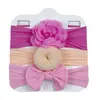Diadema de Alta Elasticidad para Bebé Europea y Americana Adorno para la Cabeza de Bebé Lazo Orejas de Conejo Banda para el Cabello de Nylon para Bebé Set de Tres Piezas