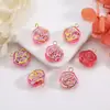 Accesorios de Joyería Hechos a Mano DIY Flor de Rosa de Cristal Iridiscente Colgante Único o Doble Materiales de Accesorios de Colgante de Flor de Cristal