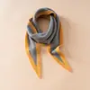 Bufanda de Cachemir para Otoño e Invierno, Protección Cálida para el Cuello, Bufanda Triangular Tejida con Bloques de Color, Calentador de Cuello de Moda y Versátil, En Stock