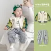 Macacão de Bebê Outono Novo Estilo Moda para Menino Fato Dividido Elegante de Três Peças Roupas de Menino Roupas Casuais para Passeio Primavera e Outono Tendência