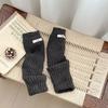 Calcetines para Niñas para Primavera y Otoño, Estilo Coreano Ins Etiqueta de Tela Mangas para Pantorrilla, Calcetines Holgados Versátiles de Color Sólido para Niños