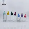 Em estoque 10ml-30ml frasco de óleo essencial de fundo grosso frasco de líquido de essência frasco de vidro redondo reto para transporte de viagem frasco sub-embalagem de cosméticos