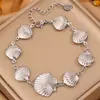 Pulseira de Concha Transfronteiriça Moda Europeia e Americana para Mulheres, Nicho de Luxo Leve, Não Desbota Estilo Praia Estilo Casal Pulseira Versátil