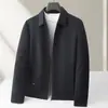 Chaqueta de Plumas para Hombre Otoño e Invierno Estándar Nacional Pluma de Pato Blanca Cálida Joven Lujo Estilo de Negocios Solapa Lana Tejida Chaqueta de Plumas