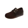 Moda de diseño retro de nicho Birkenstock para mujer 2026 otoño nuevos planos casuales versátiles de moda con punta poco profunda