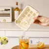 Forma de gelo, bandeja de gelo tipo prensa, gadget para fazer gelo com tampa, grau alimentício, caixa DIY para cubos de gelo, caixa de armazenamento para geladeira doméstica