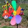 Nuevo molino de viento de dibujos animados tridimensional de colores plásticos color cuadrado tradicional puesto venta caliente juguete para niños Molino de Viento Joven