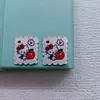 Correa de Reloj Accesorios para el Cabello 1.4cm Mini Dibujo Animado Etiqueta Tejida Pequeña Etiqueta de Tela Cuerda para el Cabello Hecha a Mano DIY Banda de Goma Pegatina de Transferencia Térmica