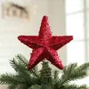 Nuevo Polvo Pegajoso de Espuma Estrella para la Punta del Árbol de Navidad Estrella Explosiva Estrella de Cinco Puntas Decoración Diseño de Escena Navideña Stock Disponible