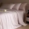 Conjunto de quatro peças de fibra de bambu natural Classe A, capa de edredom de fibra de bambu antibacteriana, conjunto de cama quatro peças de Lyocell Tencel para casa