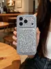 Lujo Ligero con Pedrería para Funda de Teléfono iPhone 18 Pro Max Apple 17 Borde Redondo 16 Pro Avanzado 15P Anti-caída