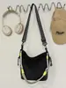 Bolso de mano de cuerda colorido transfronterizo nuevo, bolso de hombro a cuadros simple casual ligero, bolso cruzado de gran capacidad para mujer