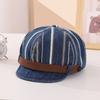 Gorra azul marino de vaquero para bebé, moda coreana, combinación de colores, gorra de bebé a rayas, comercio exterior, sombrero de sol para niño G561