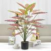 Floricultura transfronteiriça Simulação Verde Planta Decoração de Casa Cor Taro Folha Mão-sensação Rosa Mori Folha Falsa Guanyinlian Salian
