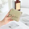 Nueva Cartera Plegable para Mujer Estilo Coreano PU Color Sólido Hebilla de Hoja 70% de Descuento Multifuncional Moda Cartera Plegable para Mujer