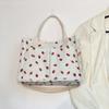 Bolsa Tote Simples Ombro 2024 Moda Pano Bolsa Tote Bolsa de Compras Novo Estudante Verão Personalizado Casual Rosa