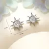 Brincos de Deusa do Sol com Diamantes Inteiros para Mulheres 2025 Novos Brincos de Nicho de Luxo Leve Moda