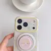 Funda de Teléfono Magnética con Soporte de Gato Marshmallow de Dibujos Animados Lindos 17Promax Adecuada para Iphone16Pro18Pro