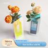 Vaso acrílico colorido simples multicamadas de mesa arranjo de flores de acrílico escritório decoração de flores moderna
