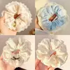 Nuevo Diseño Coreano de Nicho Hecho a Mano Encaje Plisado Encaje Banda para el Cabello Doble Capa Intestino Grande para el Cabello Accesorios para el Cabello